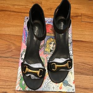 EUC Jeffrey Campbell for Anthro Issa Bit Heels Black SZ 8.5